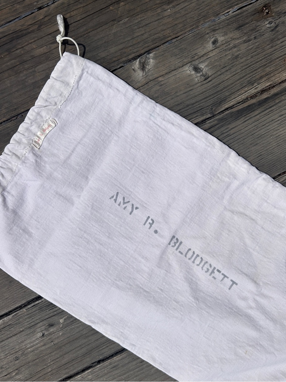 Rare WWII Vintage Cotton Canvas Laundry Garment Barrack Bag Stencil Letter Large